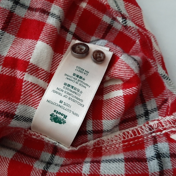 Roots Plaid Button Down Shirt Medium - Picture 4 of 5